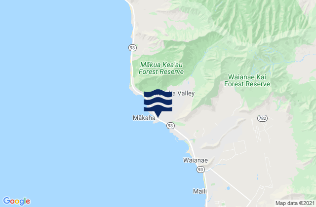 Makaha Valley, United States tide chart map