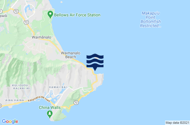 Makapu'u Beach, United States tide chart map