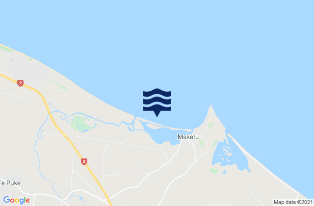 Maketu Estuary, New Zealand tide times map