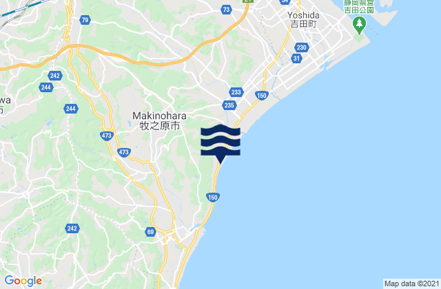 Makinohara Shi, Japan tide times map