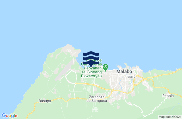 Malabo, Equatorial Guinea tide times map