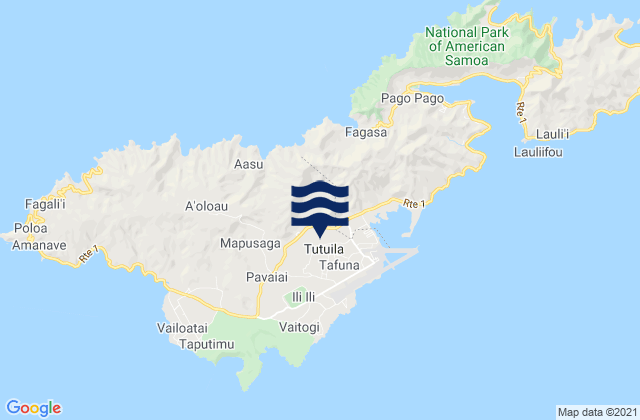 Malaeimi, American Samoa tide times map