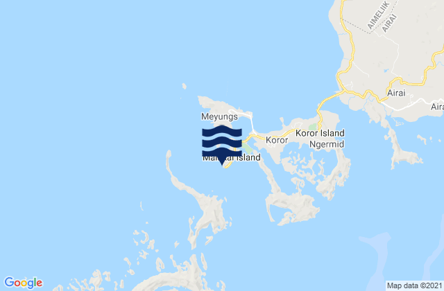 Malakal, Palau tide times map