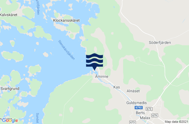 Malax, Finland tide times map
