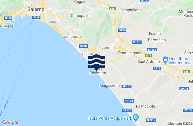 Malche-Santa Croce-Serroni, Italy tide times map