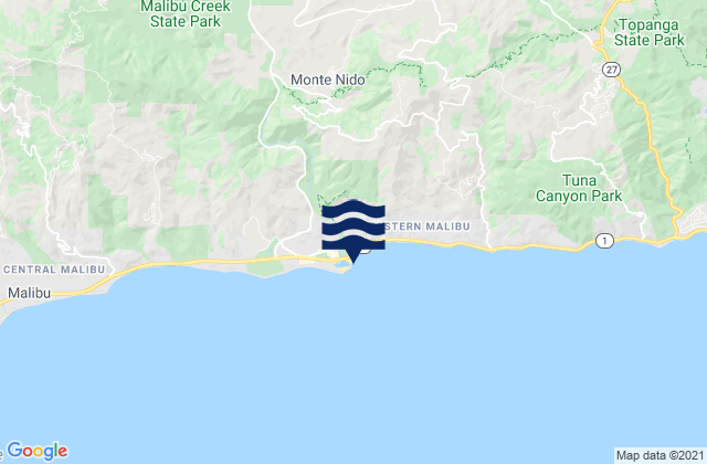 Malibu Lagoon State Beach, United States tide chart map