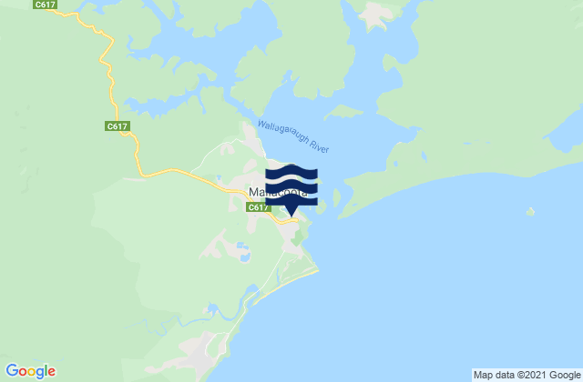 Mallacoota, Australia tide times map
