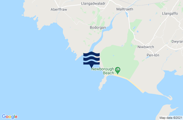 Malltraeth Bay, United Kingdom tide times map