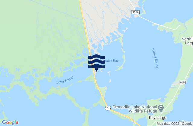 Manatee Creek (Manatee Bay Barnes Sound), United States tide chart map
