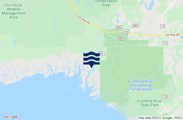 Mandalay Aucilla River, United States tide chart map