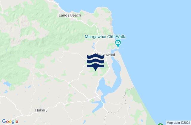 Mangawhai Estuary, New Zealand tide times map