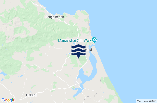 Mangawhai Harbour, New Zealand tide times map