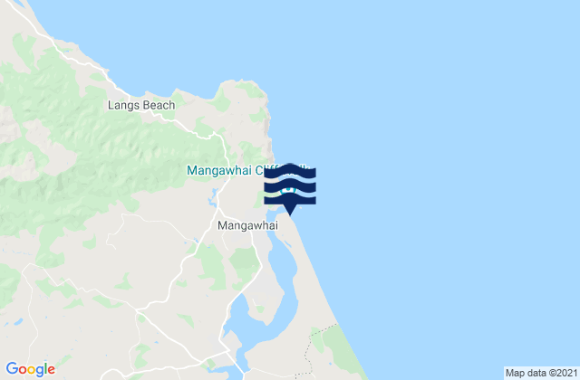 Mangawhai Heads, New Zealand tide times map