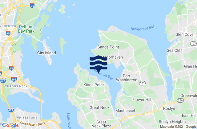 Manhasset Bay entrance, United States tide chart map