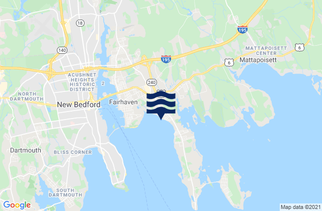 Manhattan Avenue, United States tide chart map