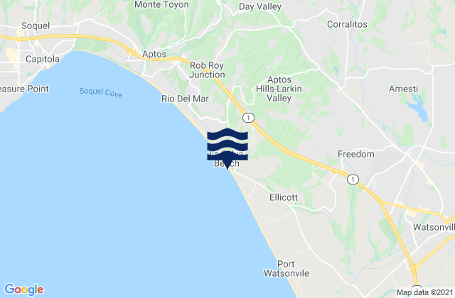 Manresa Beach, United States tide chart map