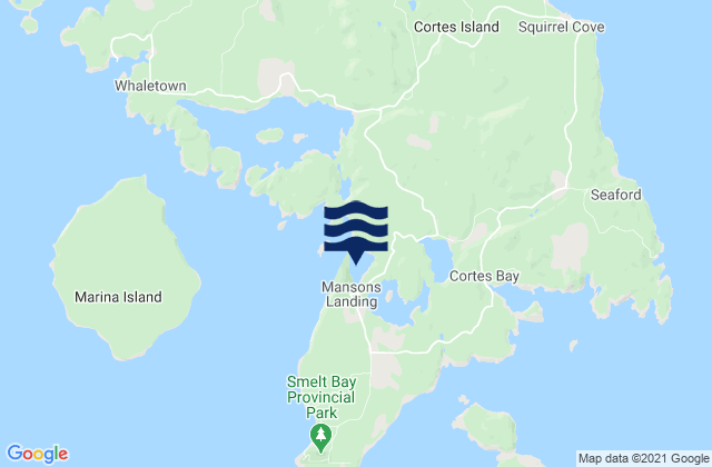 Manson Bay, Canada tide times map