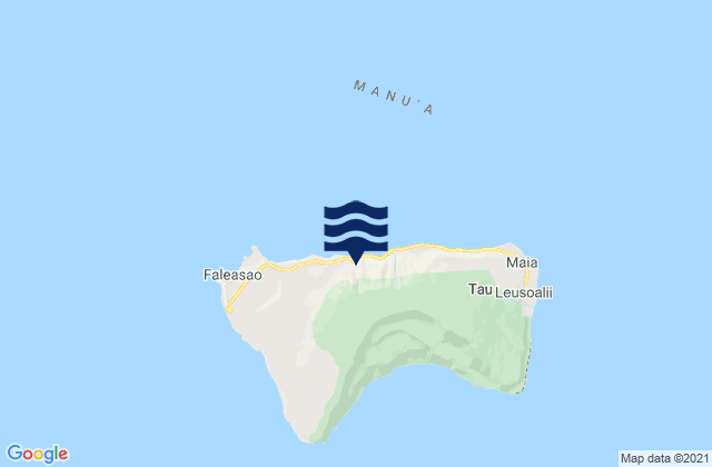 Manu'a District, American Samoa tide times map