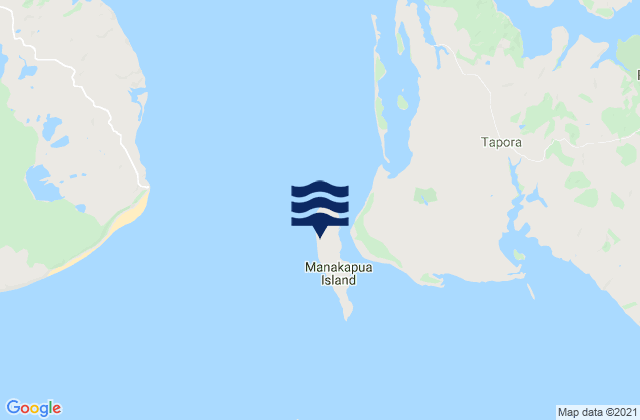 Manukapua Island, New Zealand tide times map
