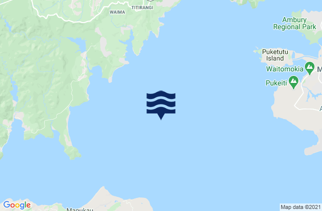 Manukau Harbour, New Zealand tide times map