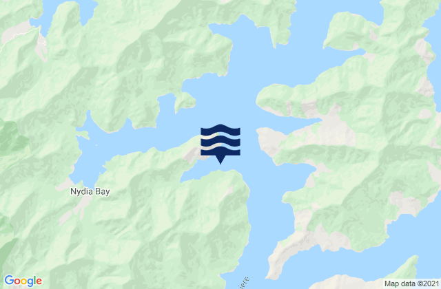 Maori Bay, New Zealand tide times map