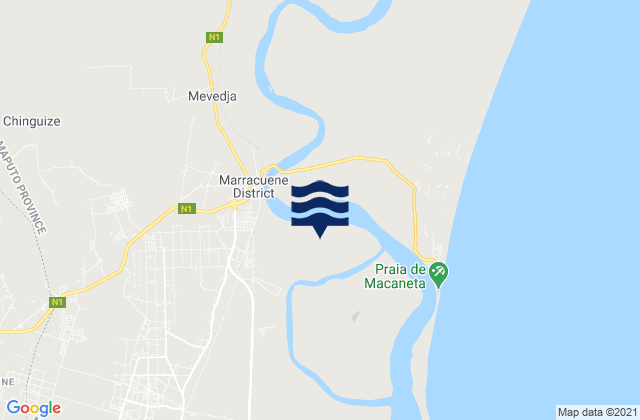 Maputo Province, Mozambique tide times map