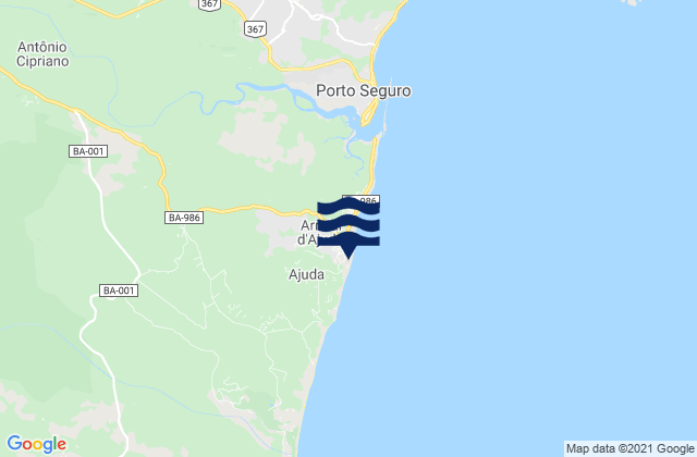 Mar Aberto, Brazil tide times map