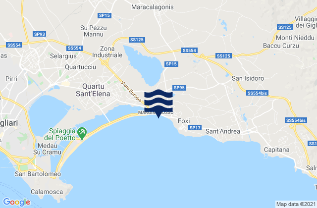 Maracalagonis, Italy tide times map