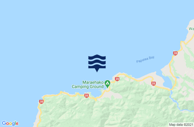 Maraehako Bay, New Zealand tide times map