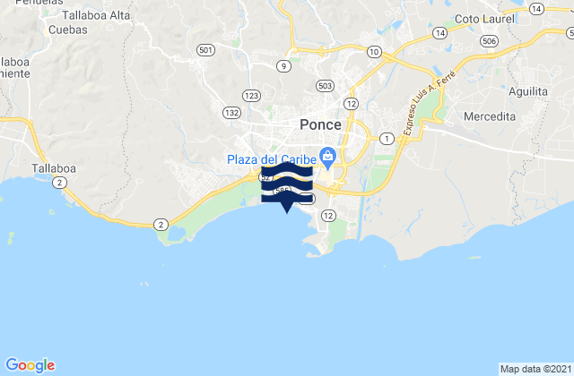 Maragueez Barrio, Puerto Rico tide times map