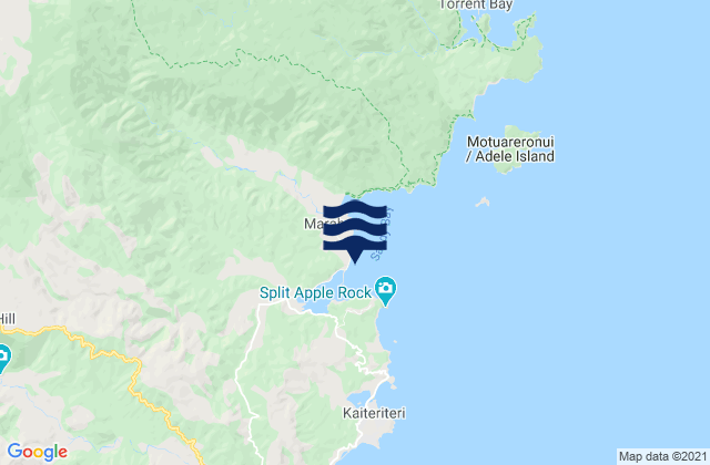 Marahau Abel Tasman, New Zealand tide times map