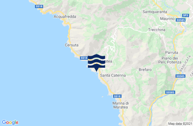 Maratea, Italy tide times map
