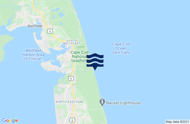 Marconi Beach, United States tide chart map