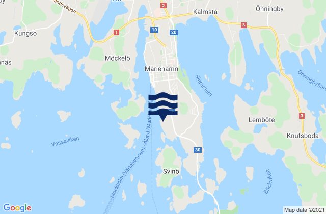 Mariehamns stad, Aland Islands tide times map
