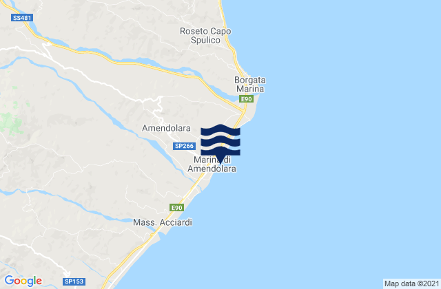 Marina, Italy tide times map