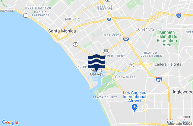 Marina del Rey, United States tide chart map