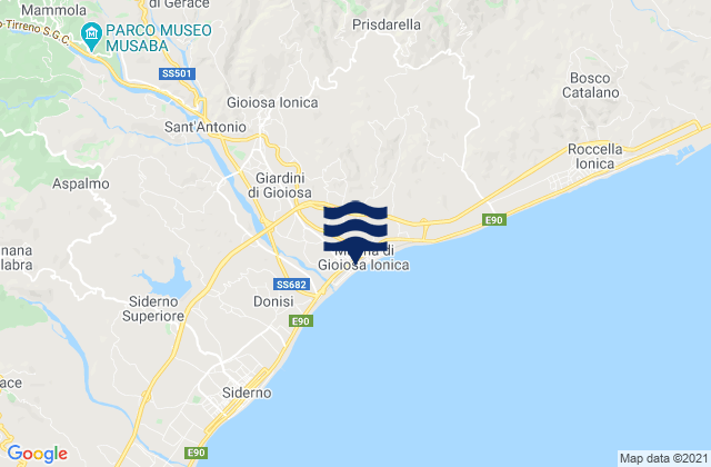 Marina di Gioiosa Ionica, Italy tide times map