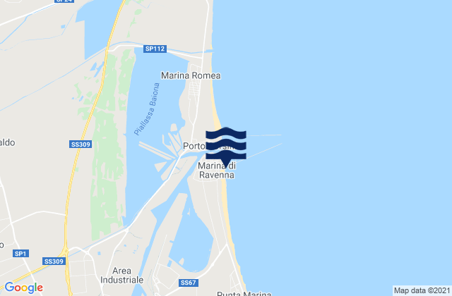 Marina di Ravenna, Italy tide times map