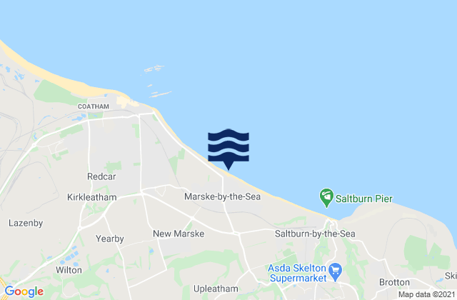 Marske-by-the-Sea, United Kingdom tide times map
