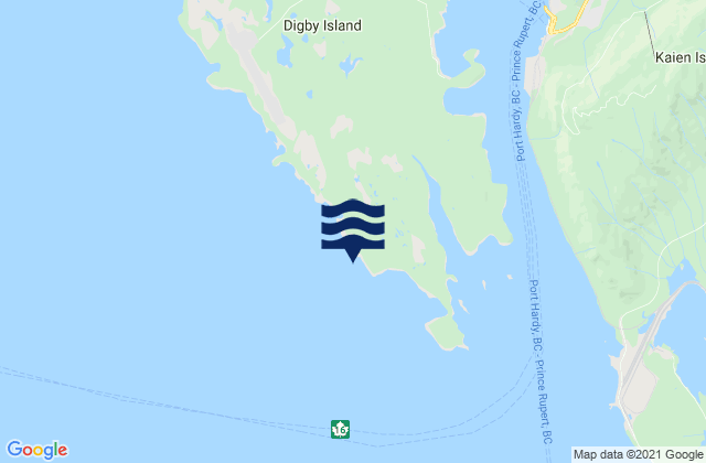 Martini Island, Canada tide times map
