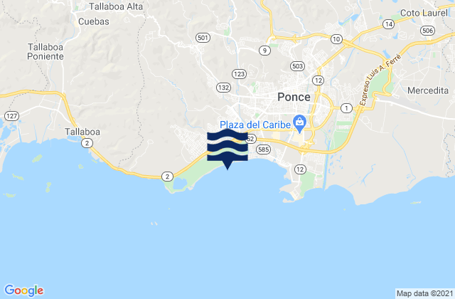 Marueno Barrio, Puerto Rico tide times map