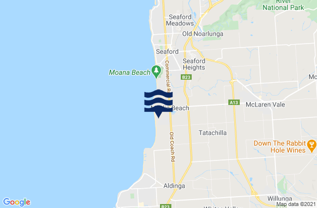Maslin Beach, Australia tide times map