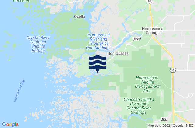 Mason Creek Homosassa Bay, United States tide chart map