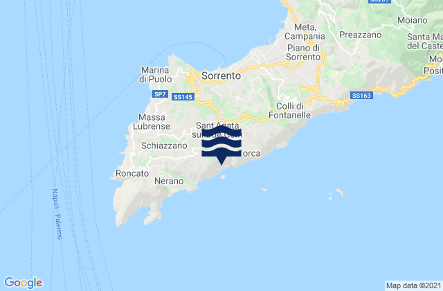 Massa Lubrense, Italy tide times map