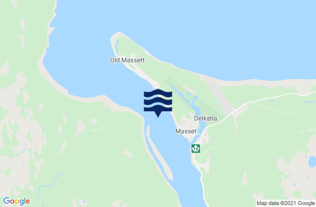 Masset Harbor 5 miles Inside, Canada tide times map