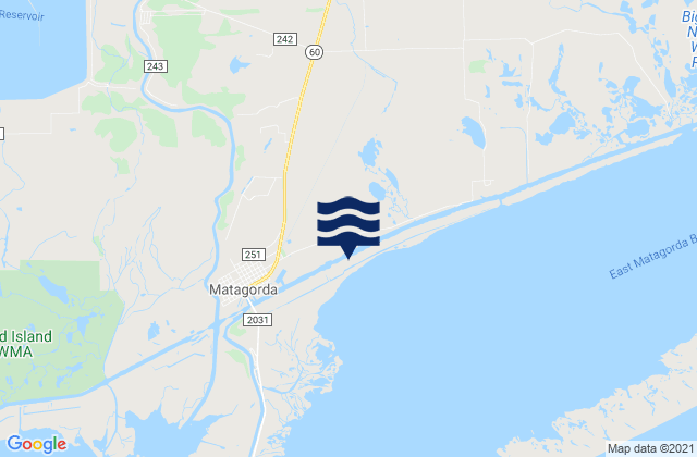 Matagorda County, United States tide chart map