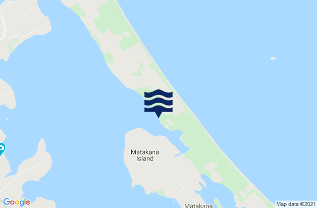 Matakana Island, New Zealand tide times map