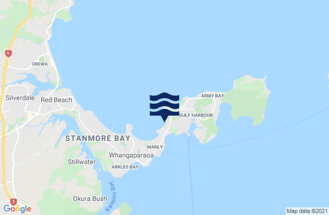 Matakatia Bay, New Zealand tide times map