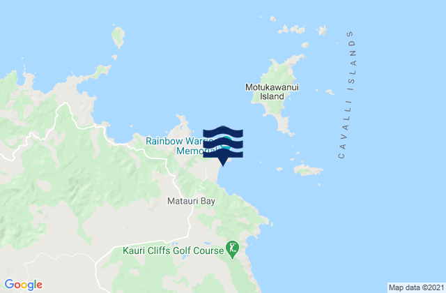 Matauri Bay, New Zealand tide times map
