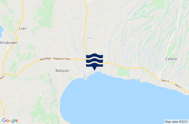 Mataywanac, Philippines tide times map
